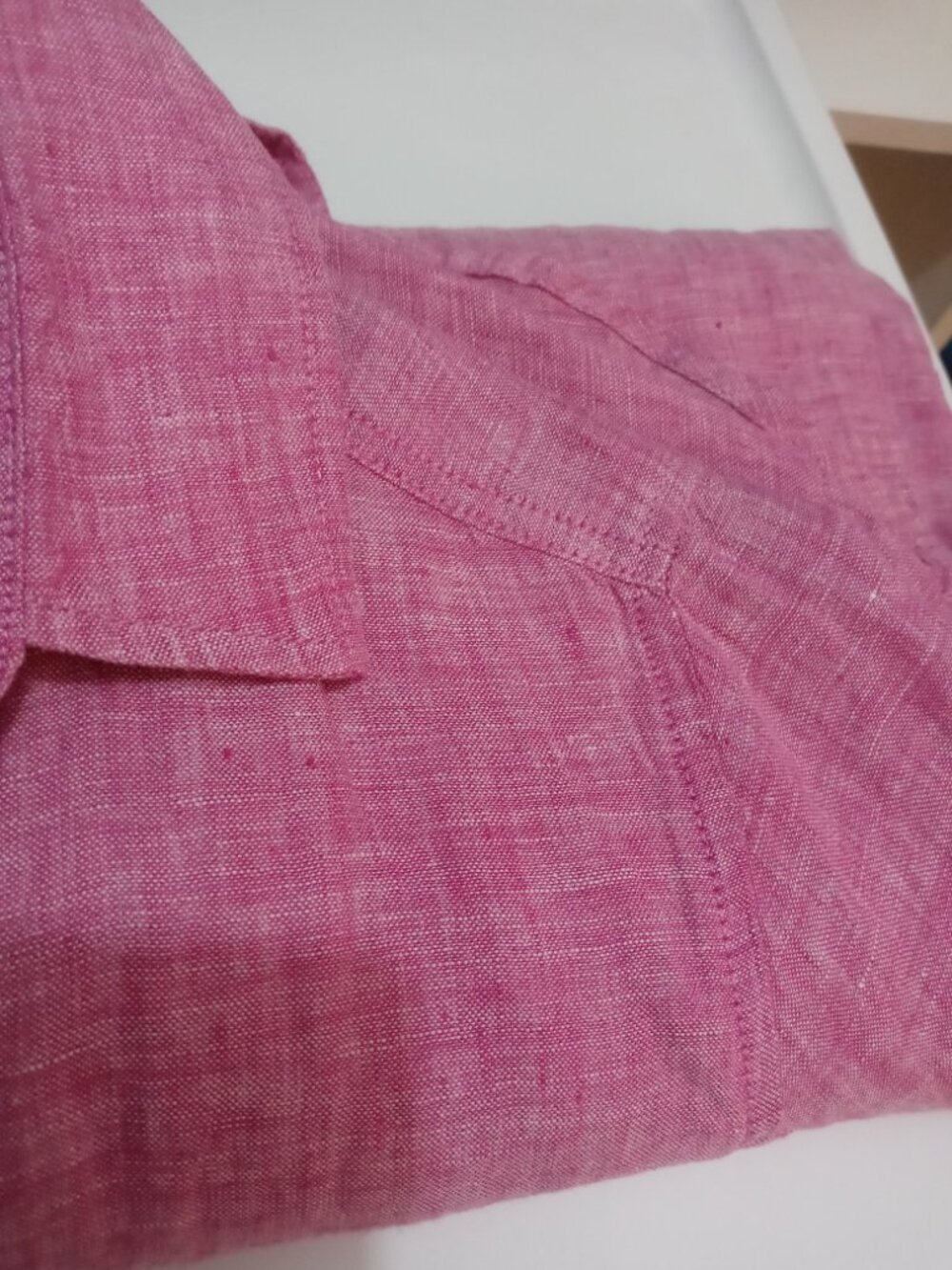 SIGRID OLSEN linen button down shirt in orchid (L) - Picture 9 of 10